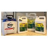 G - Lot of 5 Weed and Grass Killers - Roundup, Ortho GroundClear, and Compare-N-Save