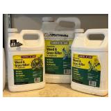 G - Lot of 5 Weed and Grass Killers - Roundup, Ortho GroundClear, and Compare-N-Save