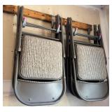 G - Set of 9 Sudden Comfort Folding Chairs by Meco with Padded Seats