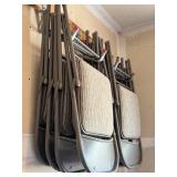 G - Set of 9 Sudden Comfort Folding Chairs by Meco with Padded Seats