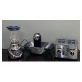 K - 3-Piece Small Kitchen Appliance Set: Cuisinart 4-Slice Toaster, Oster Blender, Colander and Can Opener
