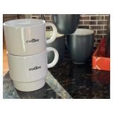 K - Ninja Coffee Maker Set with Mugs and Stainless Steel Canisters