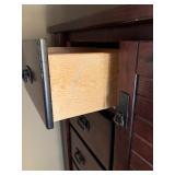 ULMBR - Wooden Dresser with 5 Drawers and Cabinet Compartment