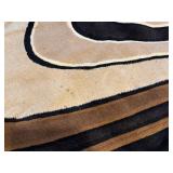 UL - Large Modern Area Rug with Abstract Wave Pattern