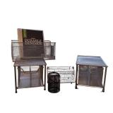 UL - Set of Mesh Metal Office Organizers and More