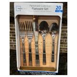 K - Mainstays Pierremont Collection Flatware Set with Service for 11 Plus Sealed 20-Piece Set