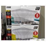 LR - Household Lot with LED Light Bulbs, Mattress Protectors, and Anchor 16-Pc Glass Set