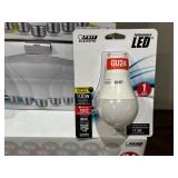 LR - Household Lot with LED Light Bulbs, Mattress Protectors, and Anchor 16-Pc Glass Set
