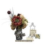 LR - Assorted Home Decor with Artificial Floral Arrangement and Decorative Tiles