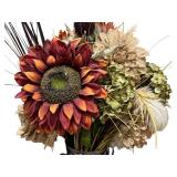 LR - Assorted Home Decor with Artificial Floral Arrangement and Decorative Tiles