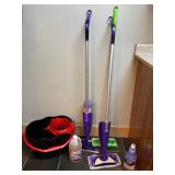 LNDRY - Lot of 2 Swiffer WetJet Mops with Buckets and Cleaning Solutions