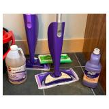LNDRY - Lot of 2 Swiffer WetJet Mops with Buckets and Cleaning Solutions