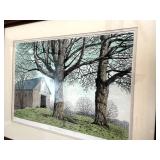 “April Awakening” 1982 Signed & Numbered Print by Paul Tait – Framed Country Barn Scene “April Awakening” 1982 Signed & Numbered Print by Paul Tait – Framed Country Barn Scene