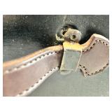 Antique Model A Car Trunk with Leather Handle and Lined Interior Antique Model A Car Trunk with Leather Handle and Lined Interior