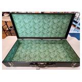 Antique Model A Car Trunk with Leather Handle and Lined Interior Antique Model A Car Trunk with Leather Handle and Lined Interior
