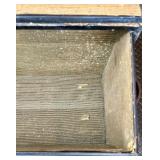 Antique Model A Car Trunk with Leather Handle and Lined Interior Antique Model A Car Trunk with Leather Handle and Lined Interior