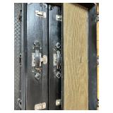 Antique Model A Car Trunk with Leather Handle and Lined Interior Antique Model A Car Trunk with Leather Handle and Lined Interior