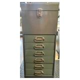 Metal Storage Cabinet with Locking Top Compartment and 6 Drawers Metal Storage Cabinet with Locking Top Compartment and 6 Drawers