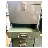 Metal Storage Cabinet with Locking Top Compartment and 6 Drawers Metal Storage Cabinet with Locking Top Compartment and 6 Drawers