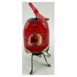 Vintage Tin Wind-Up Fire Dept Helicopter Toy Japan Vintage Tin Wind-Up Fire Dept Helicopter Toy Japan
