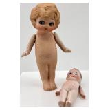 Pair of Antique Bisque Jointed Dolls including Kewpie Pair of Antique Bisque Jointed Dolls including Kewpie