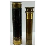 Vintage Brass Telescope, Stopwatch with Box, Tortoiseshell Tools, and Jewelry Lot Vintage Brass Telescope, Stopwatch with Box, Tortoiseshell Tools, and Jewelry Lot