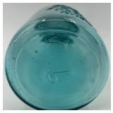 Set of 4 Vintage Ball Perfect Mason Blue Jars with Zinc Lids Set of 4 Vintage Ball Perfect Mason Blue Jars with Zinc Lids