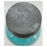 Set of 4 Vintage Ball Perfect Mason Blue Jars with Zinc Lids Set of 4 Vintage Ball Perfect Mason Blue Jars with Zinc Lids