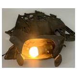 Vintage Cast Metal Ship Console Table Lamp Nautical Decor Vintage Cast Metal Ship Console Table Lamp Nautical Decor
