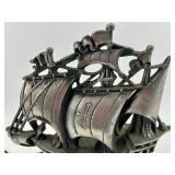 Vintage Cast Metal Ship Console Table Lamp Nautical Decor Vintage Cast Metal Ship Console Table Lamp Nautical Decor