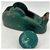 Vintage Cast Iron Tape Dispenser and String Holder Set Vintage Cast Iron Tape Dispenser and String Holder Set