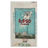 Pair of Vintage Flour Sack Cloth Bags EACO and Air Light 49 lb Advertising Pair of Vintage Flour Sack Cloth Bags EACO and Air Light 49 lb Advertising