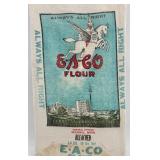 Pair of Vintage Flour Sack Cloth Bags EACO and Air Light 49 lb Advertising Pair of Vintage Flour Sack Cloth Bags EACO and Air Light 49 lb Advertising