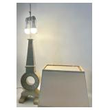 Geometric Table Lamp with Square Shade and Dual Sockets Geometric Table Lamp with Square Shade and Dual Sockets
