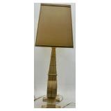 Geometric Table Lamp with Square Shade and Dual Sockets Geometric Table Lamp with Square Shade and Dual Sockets
