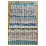 Set of 4 Woven Area Rugs with Striped and Checkered Patterns Set of 4 Woven Area Rugs with Striped and Checkered Patterns
