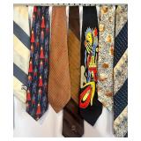 Collection of 10 Vintage Silk and Designer Neckties with Pocket Squares Collection of 10 Vintage Silk and Designer Neckties with Pocket Squares