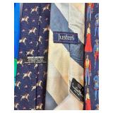 Collection of 10 Vintage Silk and Designer Neckties with Pocket Squares Collection of 10 Vintage Silk and Designer Neckties with Pocket Squares