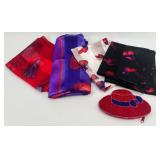 Red Hat Society Ladies Scarf Lot with Beaded Purse Accessory Red Hat Society Ladies Scarf Lot with Beaded Purse Accessory
