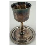 Collection of Vintage Silverplate Communion Pieces Including Chalice, Cruet, and Patens Collection of Vintage Silverplate Communion Pieces Including Chalice, Cruet, and Patens