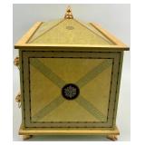 Decorative Chest with Gold Lion Pulls and Ornate Lid Decorative Chest with Gold Lion Pulls and Ornate Lid