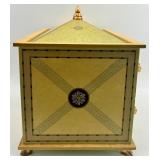 Decorative Chest with Gold Lion Pulls and Ornate Lid Decorative Chest with Gold Lion Pulls and Ornate Lid