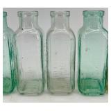 Collection of 8 Vintage Glass Bottles and Jars Mixed Shapes and Colors Collection of 8 Vintage Glass Bottles and Jars Mixed Shapes and Colors
