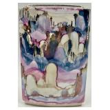 Hand-Painted Seltmann Weiden Western Germany Square Porcelain Vase Hand-Painted Seltmann Weiden Western Germany Square Porcelain Vase