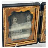 Collection of 4 Antique Daguerreotype Portrait Photographs in Ornate Cases Collection of 4 Antique Daguerreotype Portrait Photographs in Ornate Cases