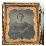 Collection of 4 Antique Daguerreotype Portrait Photographs in Ornate Cases Collection of 4 Antique Daguerreotype Portrait Photographs in Ornate Cases