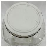 Vintage Clear Glass Storage Jar with Metal Lid Vintage Clear Glass Storage Jar with Metal Lid