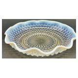 Set of Vintage Hobnail Opalescent Glass Bowls, Divided Dishes, and Candle Holders Set of Vintage Hobnail Opalescent Glass Bowls, Divided Dishes, and Candle Holders