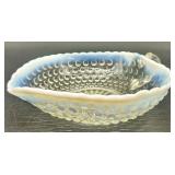 Set of Vintage Hobnail Opalescent Glass Bowls, Divided Dishes, and Candle Holders Set of Vintage Hobnail Opalescent Glass Bowls, Divided Dishes, and Candle Holders