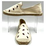 Walk With Me by Coldwater Creek Ladybug Espadrille Shoes, Size 7M, Ivory Walk With Me by Coldwater Creek Ladybug Espadrille Shoes, Size 7M, Ivory